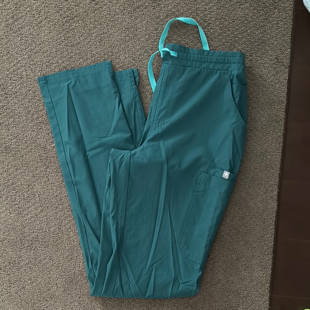 Teal Scrub Pants with Drawstring